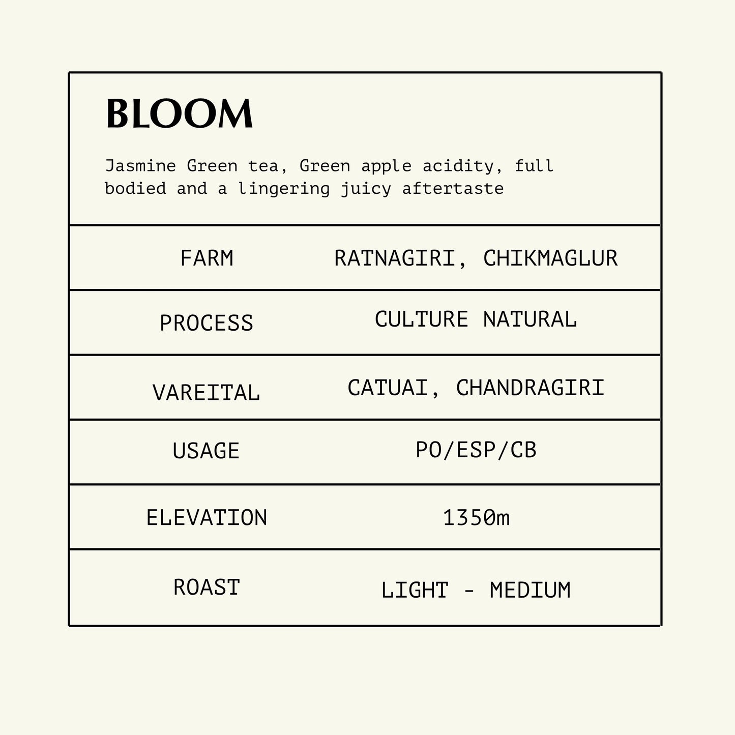 Bloom [Jasmine Coffee]